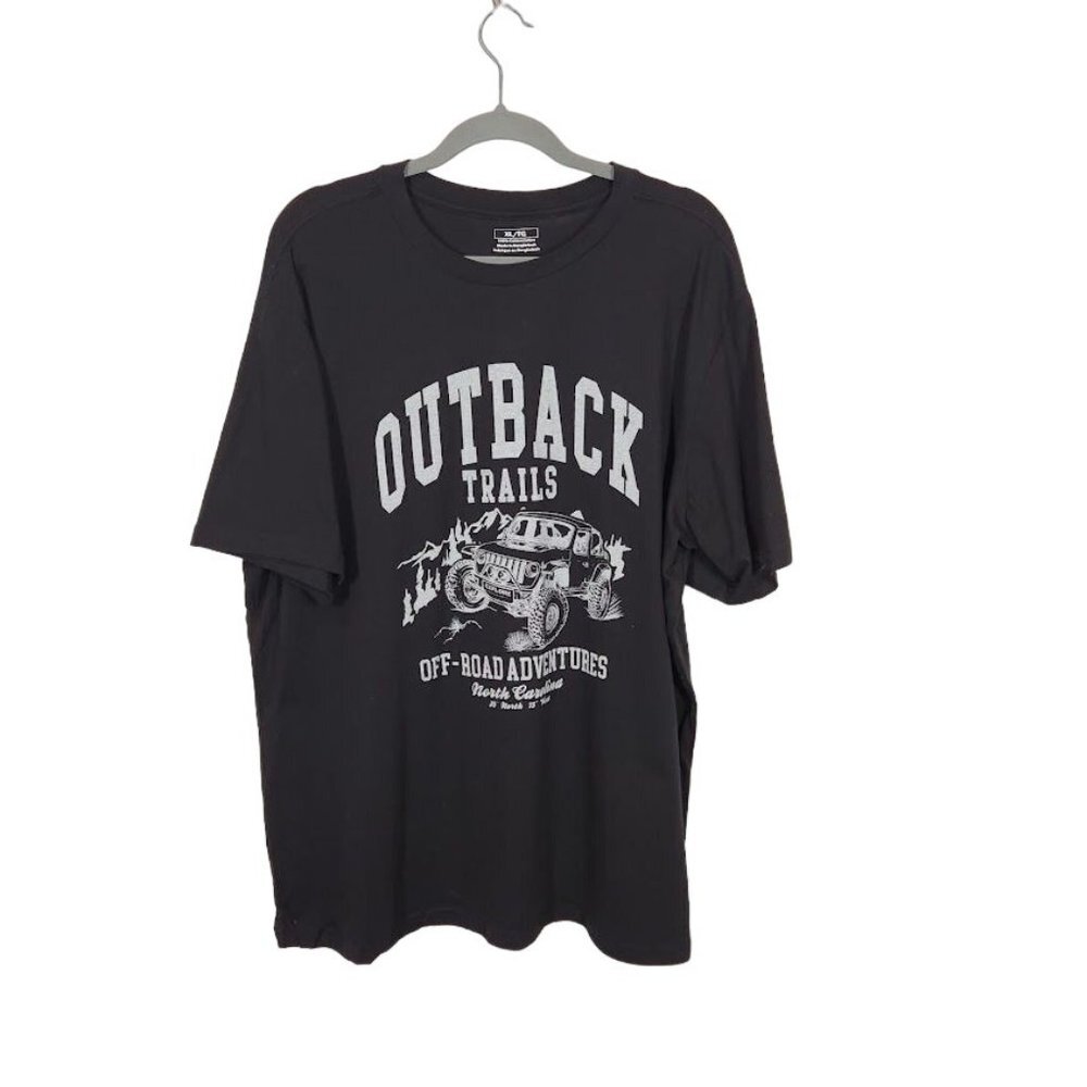 Outback Trails Off Road Adventures Short Sleeve Graphic Tee Cotton in‎ Black XL